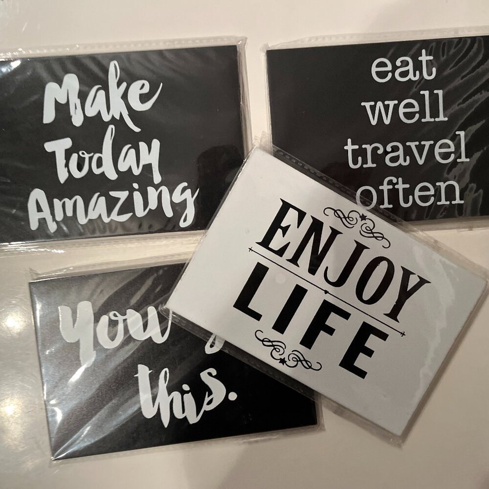 Inspirational Postcards - WOODEN! (Set of 4 - These are‎ so much fun!) (h/x)